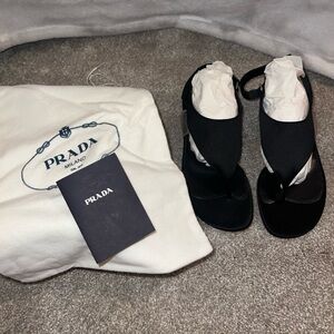 PRADA Brand New Satin Slingback Sandal EU SIZE 35